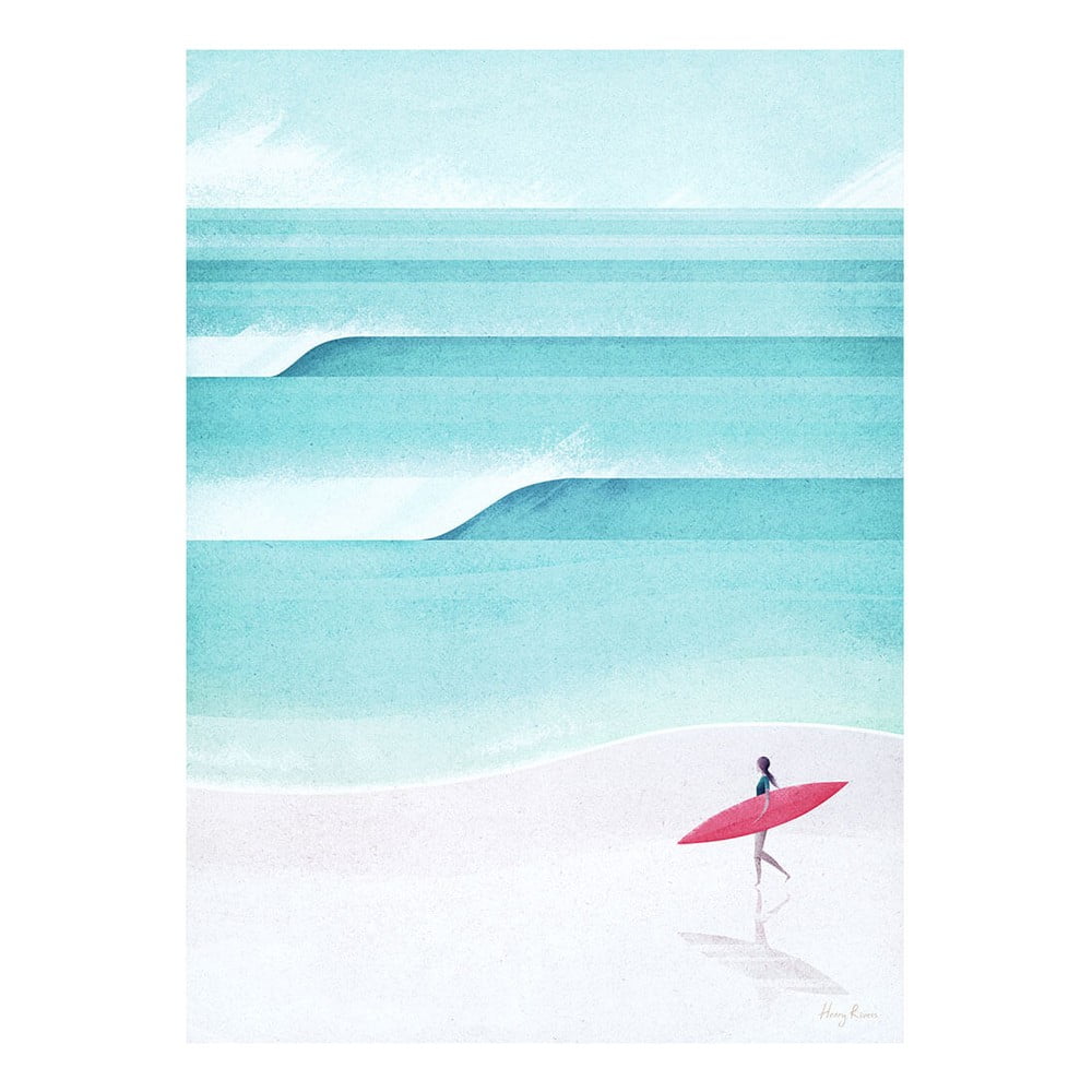 Plakat 30x40 cm Surf Girl IV - Travelposter