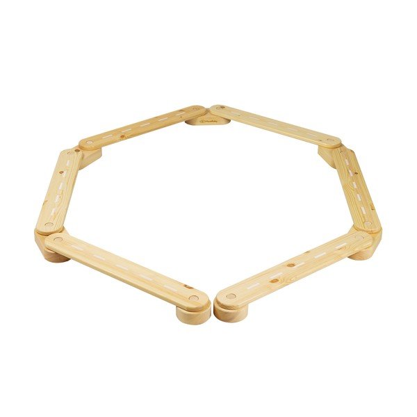 Čutna pot iz masivnega bora v naravni barvi 10x408x5 cm Montessori – Meowbaby