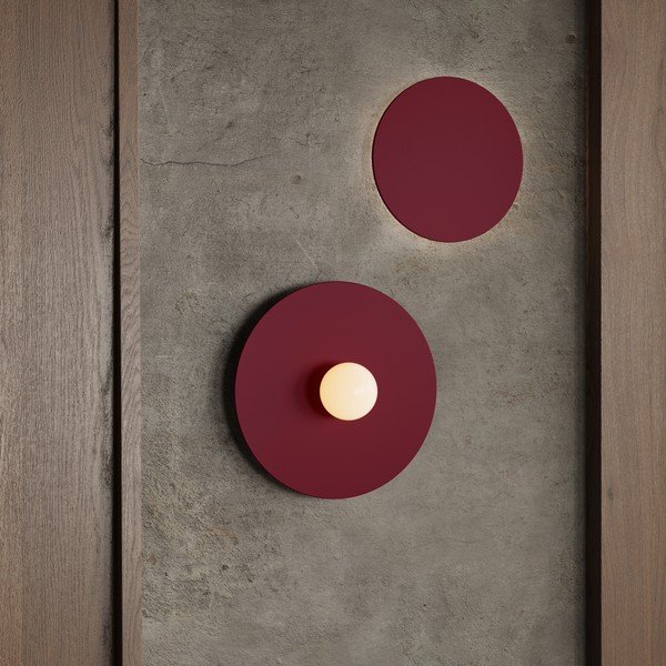 Bordo rdeča kovinska stenska svetilka ø 50 cm AKE – Thoro-image-2