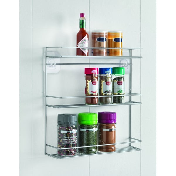 Stenska tristopenjska polica za začimbe Metaltex-image-1