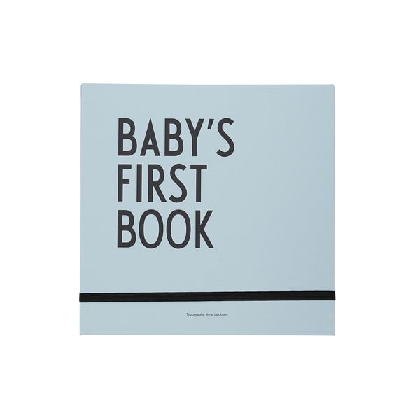 Modra spominska knjiga Design Letters Baby's First Book