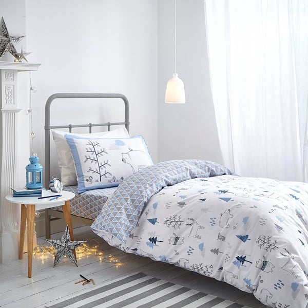 Modra posteljnina Bianca Nordic Cotton, 200 x 200 cm