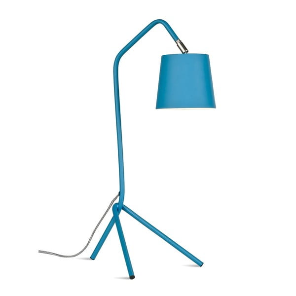 Modra namizna svetilka s kovinskim senčnikom (višina 59 cm) Barcelona – it's about RoMi