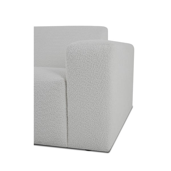 Bela kotna sedežna garnitura iz tkanine bouclé (v obliki črke "U") Roxy – Scandic-image-4
