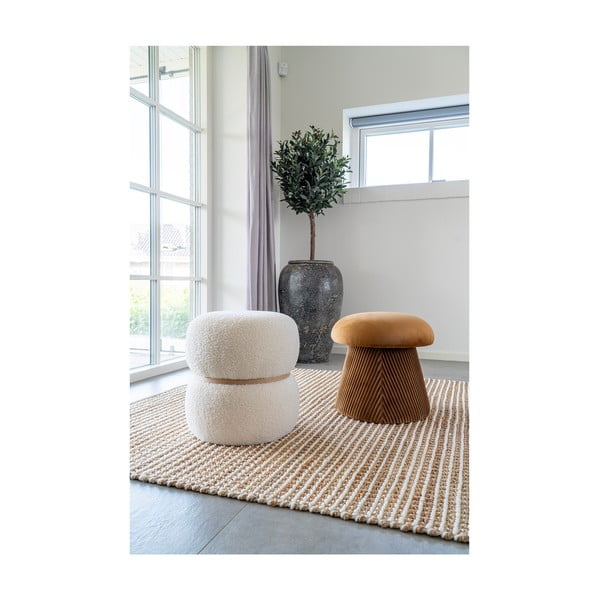 Bel tabure iz tkanine bouclé Milford – House Nordic-image-1