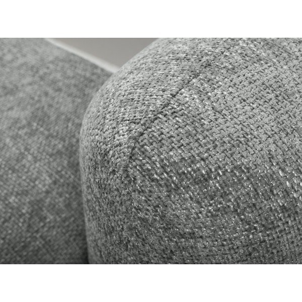 Siva raztegljiva kotna sedežna garnitura iz šenilje s prostorom za shranjevanje (levi kot/z ležalnikom) Mele – Makamii-image-4