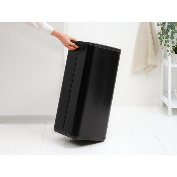 Mat črn jeklen koš za smeti na dotik 30 l Bo Touch – Brabantia-image-2