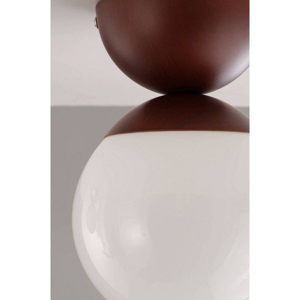 Bela/rjava stropna svetilka iz opalnega stekla ø 15 cm Leah – Jotex-image-4
