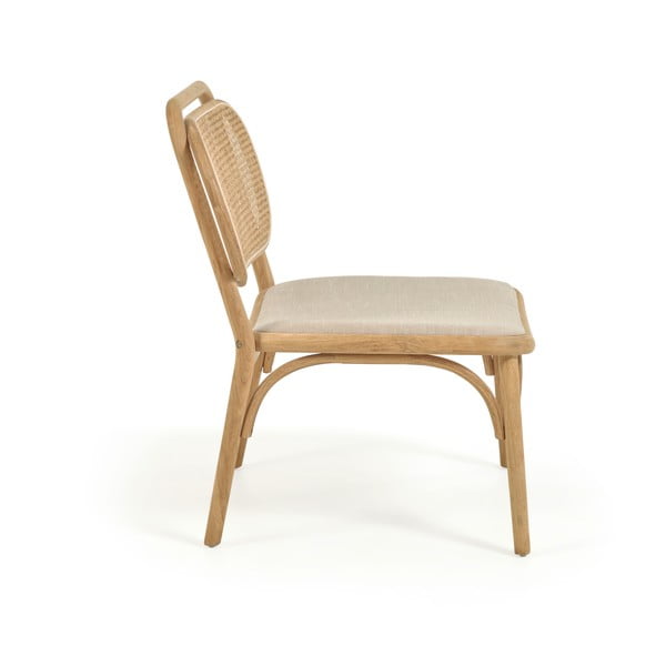 Pleten fotelj iz trstike v bež in naravni barvi Doriane – Kave Home-image-2