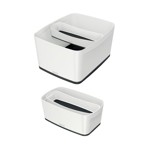 Belo-črn namizni organizator Leizt MyBox, dolžina 31 cm-image-3