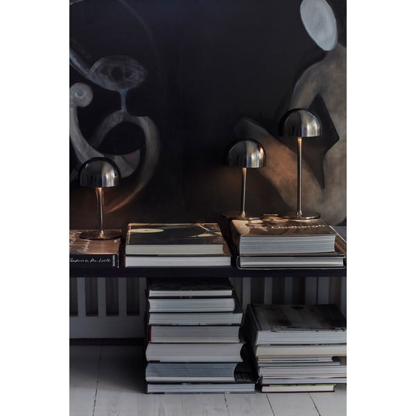 Temno siva LED namizna svetilka z daljinskim upravljalnikom s kovinskim senčilom (višina 30 cm) Tim – Sirius-image-4