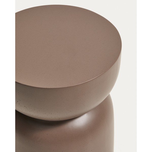 Betonska okrogla vrtna mizica ø 32 cm Garbet – Kave Home-image-3