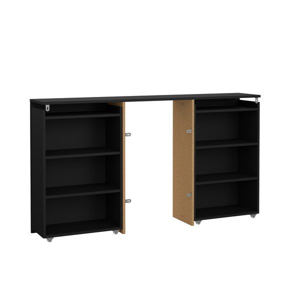 Črno vzglavje 145x80 cm Naia – Tvilum