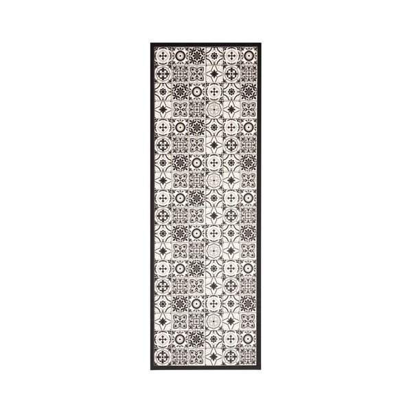 Črno-bela vinilna preproga Zala Living Kaja, 47 x 140 cm-image-4