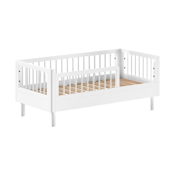 Bela otroška posteljica iz masivne bukve 70x140 cm Forrest – Vipack