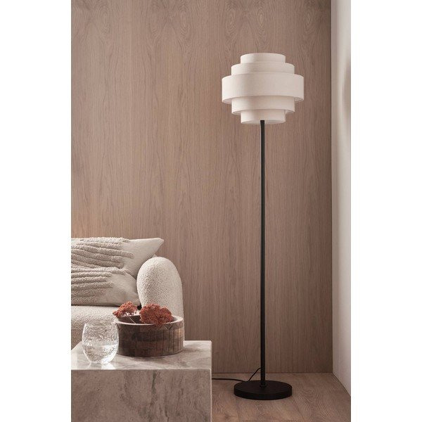 Mat črna/bež tekstilna stoječa svetilka (višina 145 cm) Miguel – Ellos Home-image-2