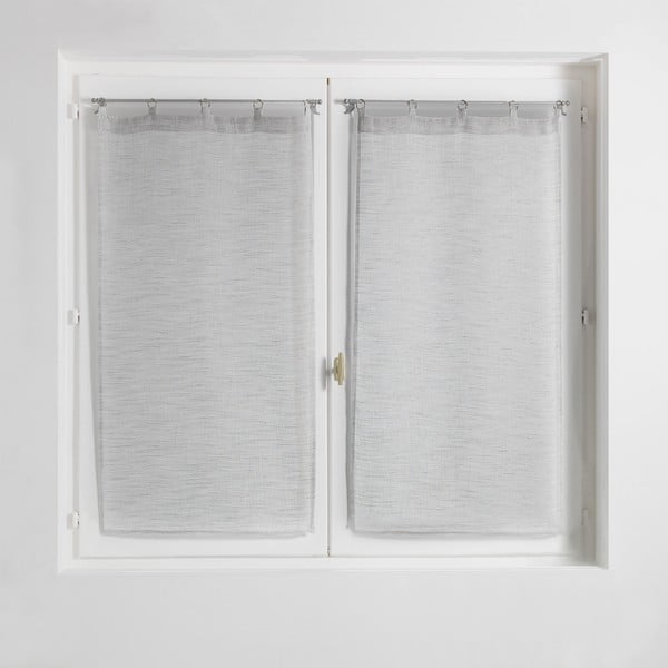 Svetlo sive prosojne zavese iz tančice v kompletu 2 ks 60x90 cm Milza – douceur d'intérieur