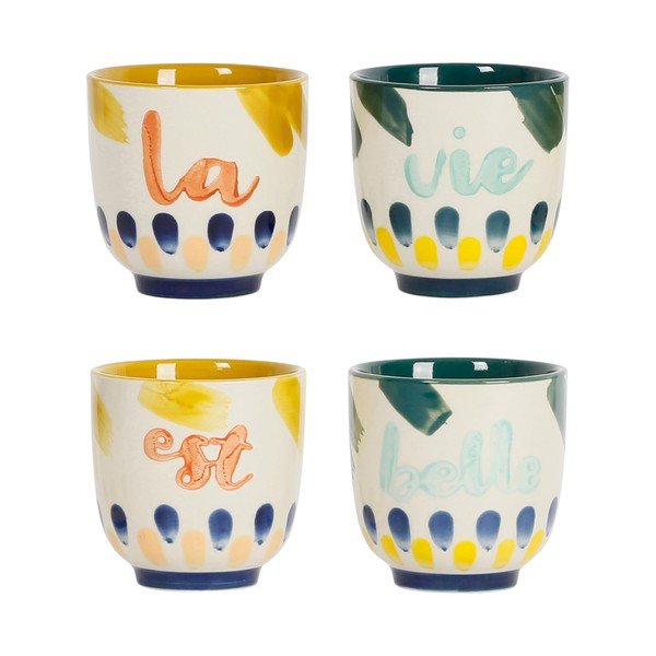 Kamnita skodelica v kompletu 4 kos 175 ml Belle Vie - Sema