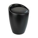 Črn koš za perilo s stolčkom Wenko Candy