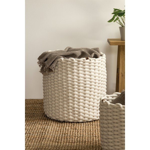 Tekstilna košara ø 40x40 cm Peach Skin Round XL – Bigso-image-1