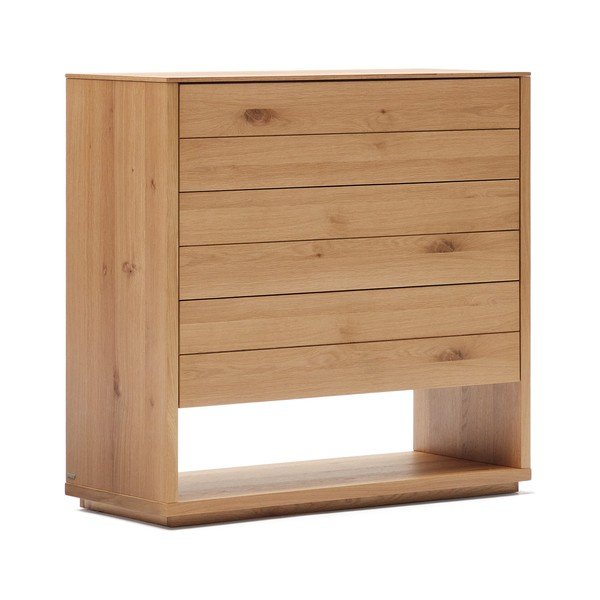 Visoka komoda v hrastovem dekorju 100x97 cm Alguema – Kave Home-image-2