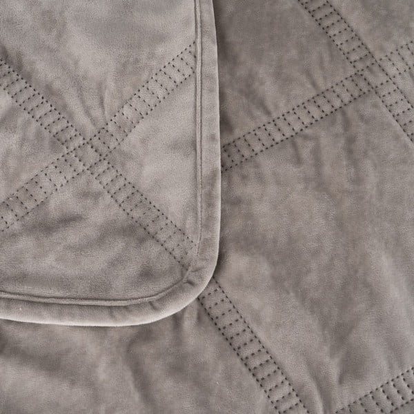 Sivo prešito pregrinjalo 180x260 cm – Ixia-image-1