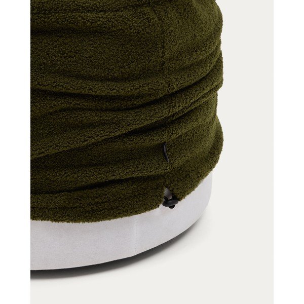 Zelen tabure iz tkanine bouclé Kaeli – Kave Home-image-2