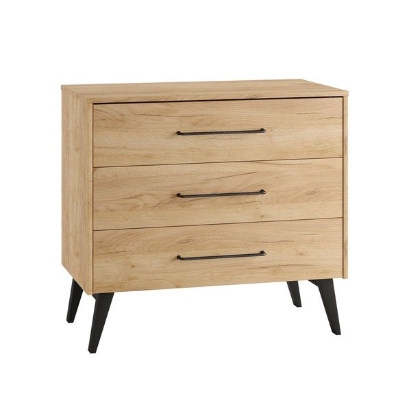 Nizka otroška komoda v dekorju bukve 100x92 cm Retro – Pinio-image-2