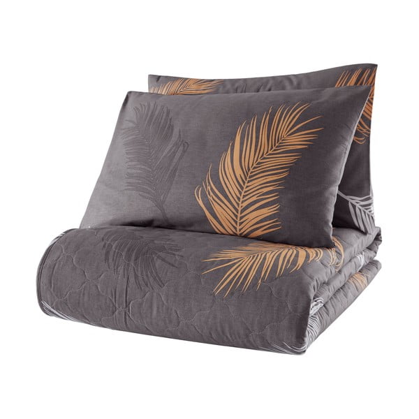 Siv komplet pregrinjala in prevleke za vzglavnik iz renforce bombaža 200x220 cm Olivia – Mijolnir