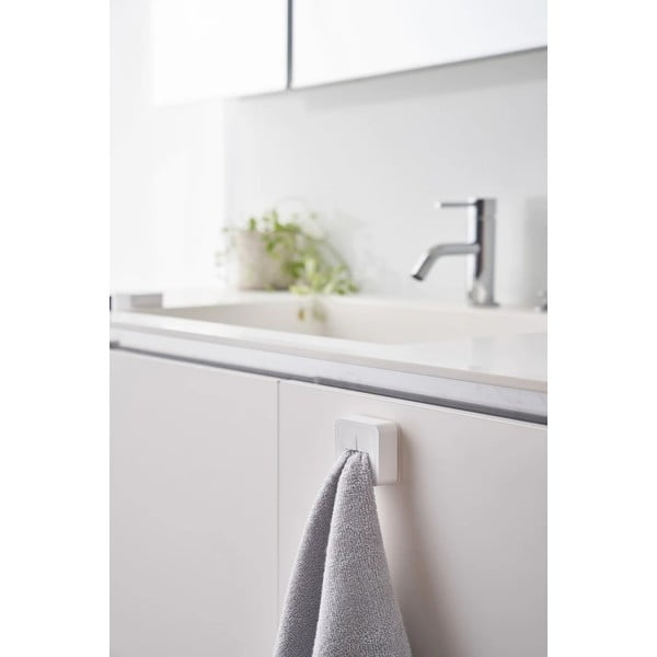 Belo plastično držalo za kuhinjske krpe z namestitvijo brez vrtanja Film Hook – YAMAZAKI-image-2