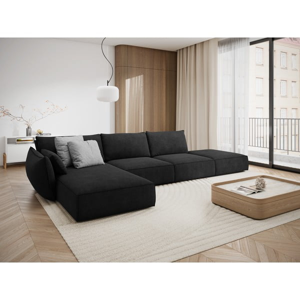 Temno siv kotni kavč (levi kot) Vanda - Mazzini Sofas-image-1