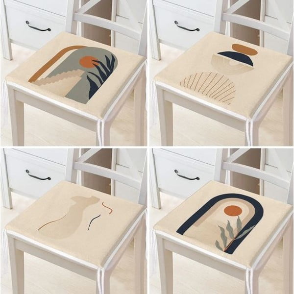 Sedežne blazine v kompletu 4 ks 42x42 cm Illustrated Arch – Mila Home-image-2