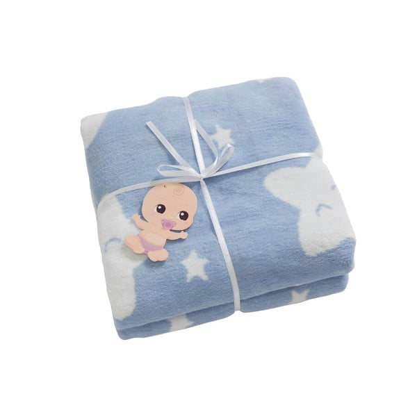 Modra otroška odeja 120x100 cm Star - Minimalist Cushion Covers