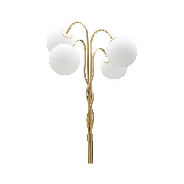 Stoječa svetilka s steklenim senčilom v beli in zlati barvi (višina 176 cm) Glamy – Mauro Ferretti-image-1
