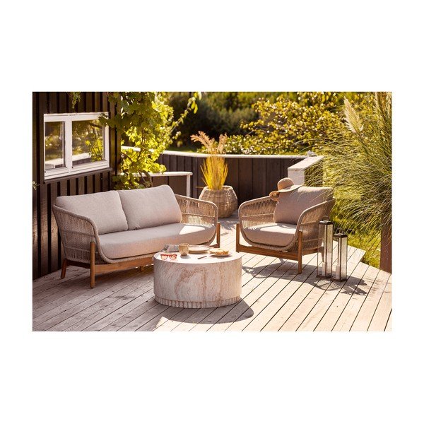 Keramična okrogla vrtna klubska mizica ø 60 cm Bonn – House Nordic-image-1