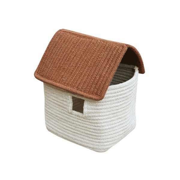 Kremno bela tekstilna otroška škatla za shranjevanje 22x22x34 cm House Toffee – Lorena Canals-image-3