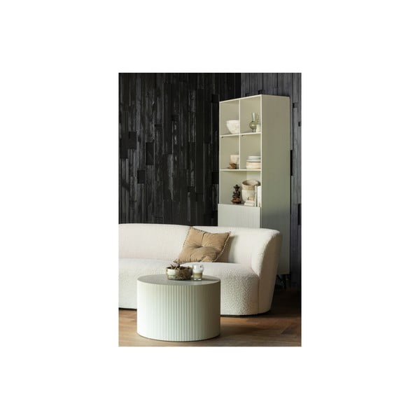 Kremno bel regal iz masivnega bora 90x200 cm Miller – WOOOD-image-4