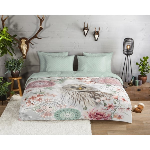 Zelena enojna flanelna posteljnina 140x200 cm Omaira – HIP-image-1