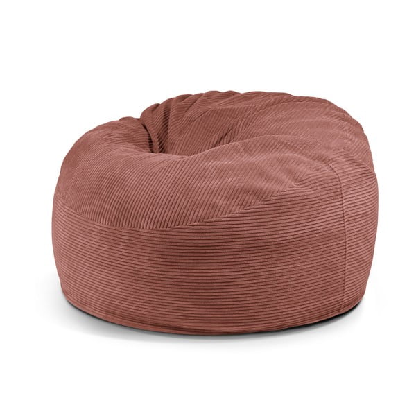 Opečnato oranžna vreča za sedenje iz rebrastega žameta Om 110 – SLOWDOWN