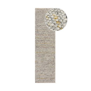 Kremno bel ročno tkan tekač iz mešanice volne 60x230 cm Minerals – Flair Rugs
