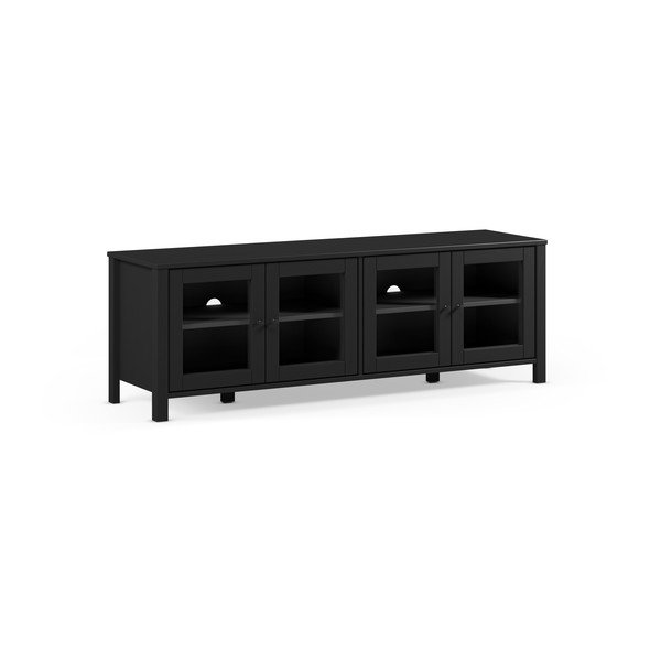 Črna TV omarica iz masivnega bora 150x50x40 cm Alessandra – Marckeric