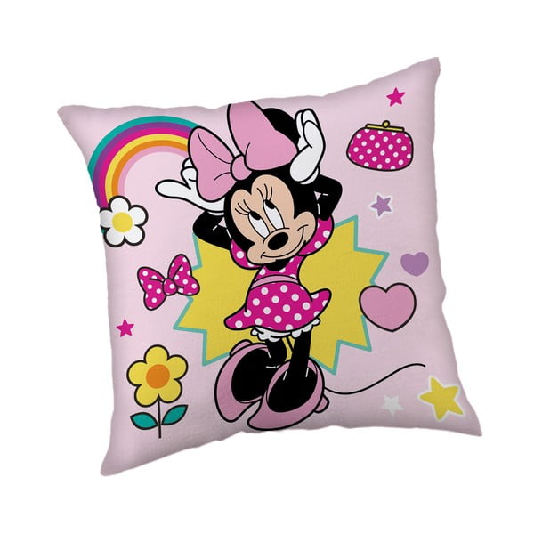 Otroška blazina iz flisa 40x40 cm Minnie "Smile" – Jerry Fabrics