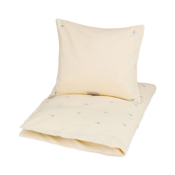 Svetlo rumena otroška posteljnina za otroško posteljico iz organskega bombaža 70x100 cm Sea Garden – Cam Cam Copenhagen