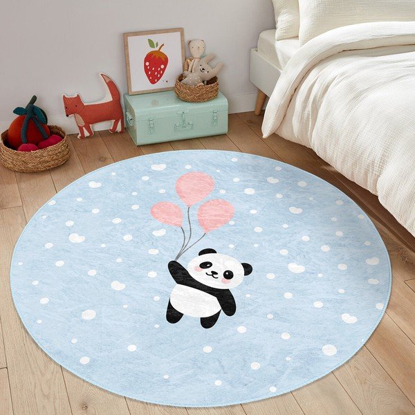 Svetlo modra otroška preproga ø 80 cm Comfort – Mila Home-image-4