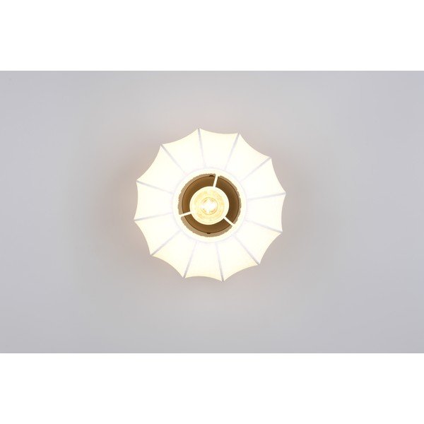 Bela kovinska stropna svetilka s tekstilnim senčilom ø 25 cm Madleine – Reality-image-4