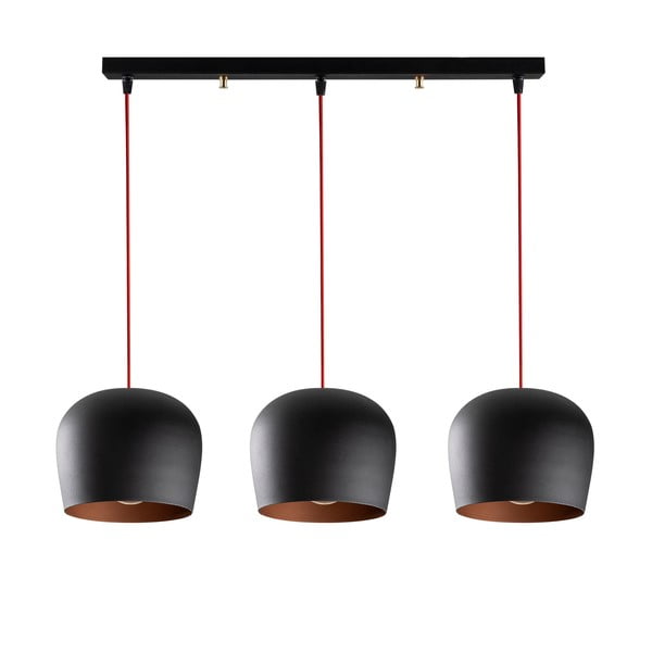 Črna viseča svetilka s kovinskim senčnikom Berceste – Opviq lights-image-4