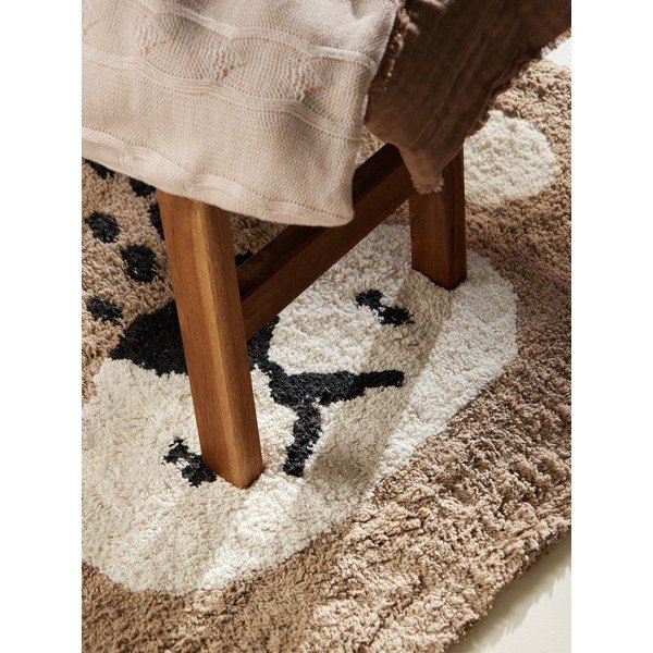 Svetlo rjava pralna/ročno tkana bombažna otroška preproga 93x120 cm Snuggle Bea – Hanse Home-image-3