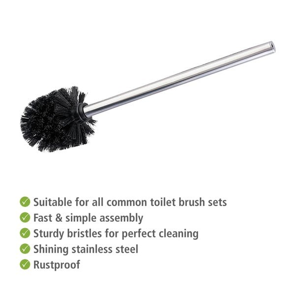 Nadomestne WC ščetke iz nerjavečega jekla v sijajno srebrni barvi v kompletu 4 ks Ø8cm – Wenko-image-2