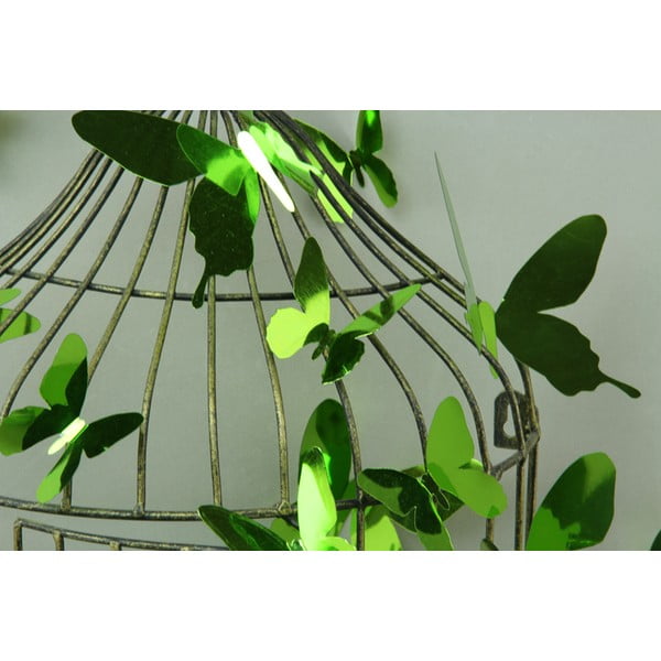 Komplet 12 3D nalepk Ambiance Butterflies Green-image-3