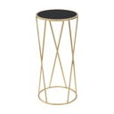 Mauro Ferretti Glam Enostavna črno-zlata zložljiva mizica, višina 75 cm